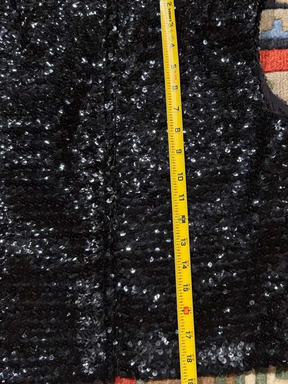 Vintage Black Sequin Sleeveless Cocktail Party Shell Vintage 10 Fit Modern Small